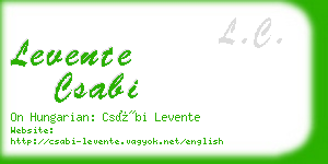 levente csabi business card